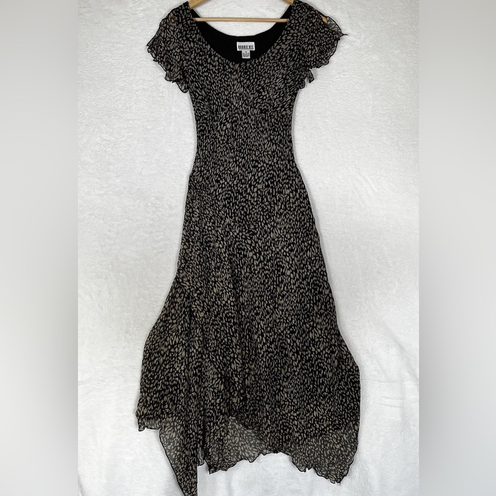 Robbie Bee Black Flutter Sleeve Maxi Sundress